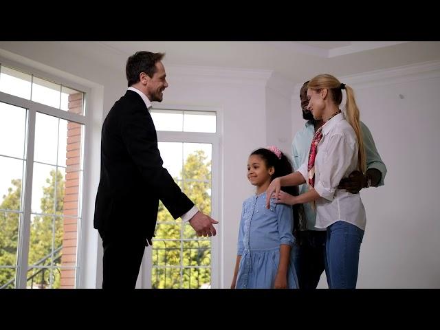 Happy family purchase a new house  Free Stock Video