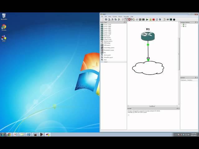 GNS3 Tutorial - Connecting GNS3 Routers to the Internet in Windows 7