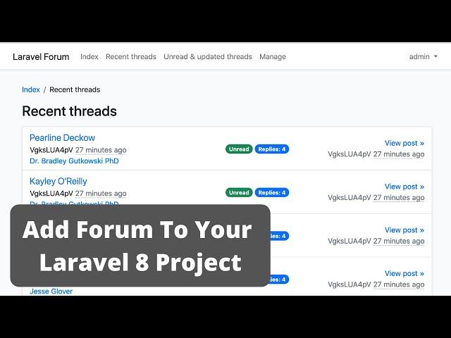 Laravel 8 Simple Forum Package: Quick Review