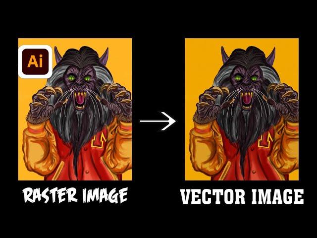 Raster image to High Fidelity Vector Image in Adobe Illustrator |Quick Tip |