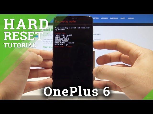 Hard Reset OnePlus 6 - Bypass Screen Lock / Factory Reset by Recovery Mode