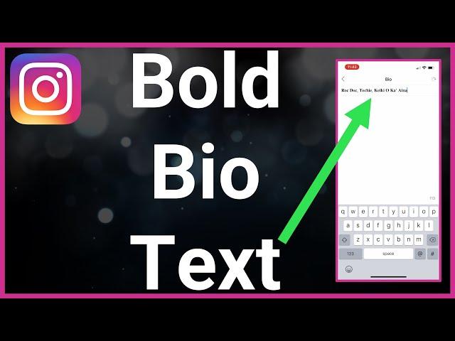 How To Bold Text On Instagram Bio