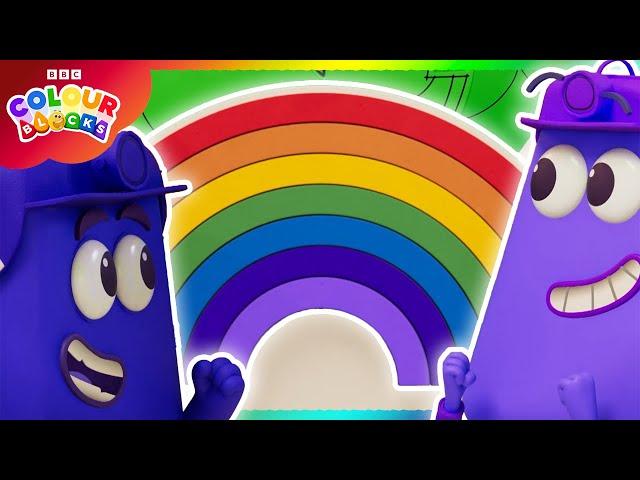  The Rainbow FULL EPISODE Extravaganza! | Colours for Kids | @colourblocks