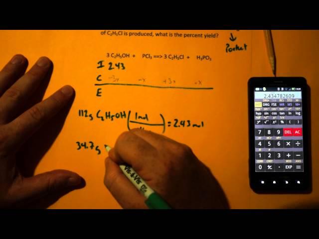 Percent Yield and Limiting Stoichiometry (% yield Ex. 1)