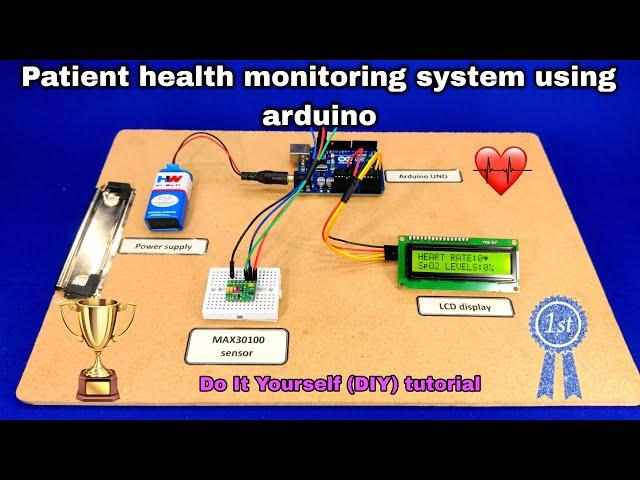 how to make a simple patient health monitoring system using Arduino || DIY pulse oximeter at home