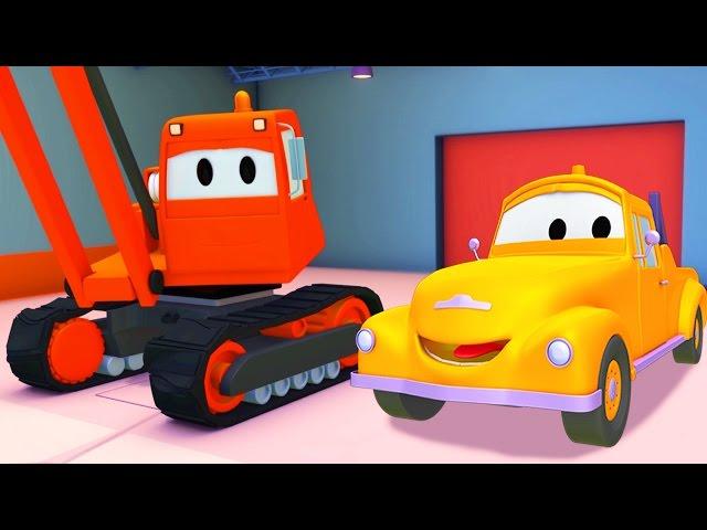 Tom the Tow Truck with the Demolition Crane and their friends in Car City