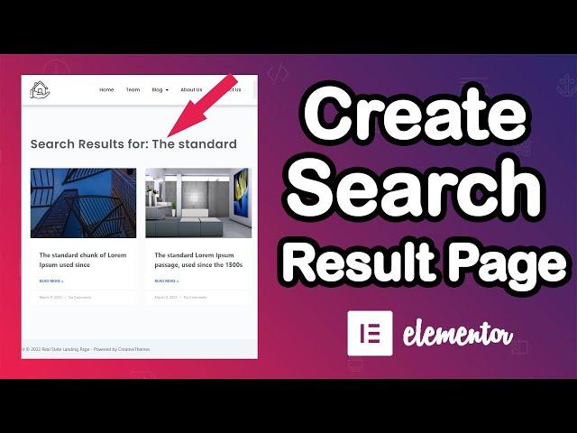 How to Create Search Result Page।। Elementor Archive Template