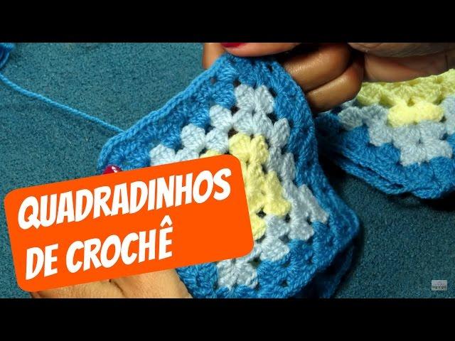 Quadradinho de crochê para iniciantes