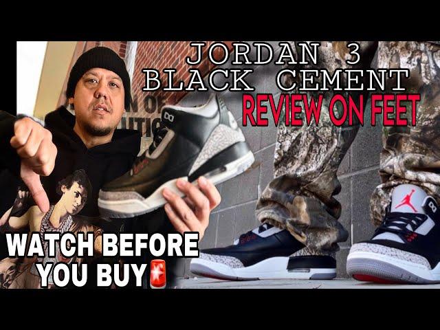 Air Jordan 3 Black Cement 2024 Sneaker On Feet Review Vlog - The Sneaker Addict Delz