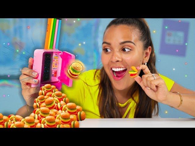 Learn How to Sneak Food into Class! Edible DIY Gummy School Supplies! Prank Your Teacher!