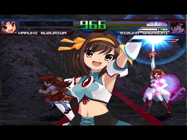 NICK54222 MUGEN: Haruhi Suzumiya VS Mizuka Nagamori (UMA AI Patched)