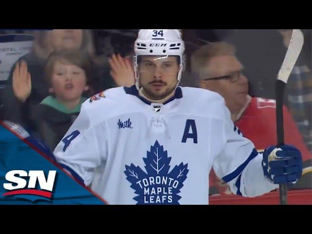 Maple Leafs' Auston Matthews Pulls Puck Between Legs To Score Slick Goal vs. Flames