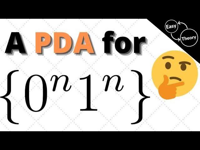 Pushdown Automaton (PDA) Example: {0^n 1^n}