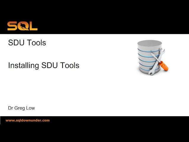 SDU Tools   02   Installing SDU Tools