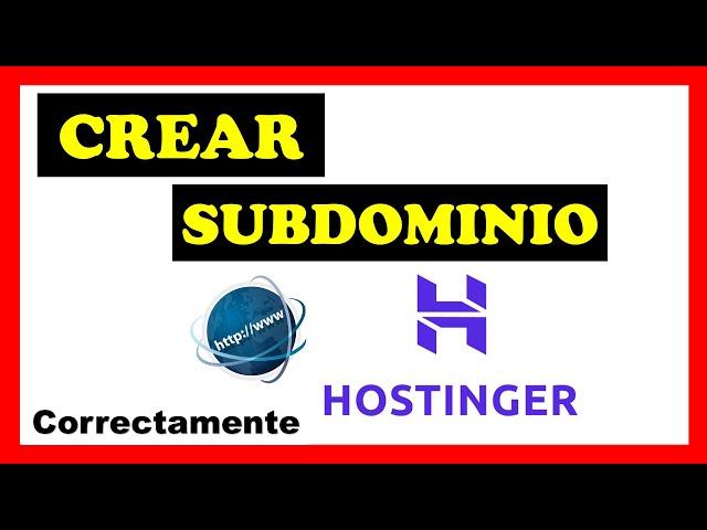  Como Crear un SUBDOMINIO en HOSTINGER 2024️