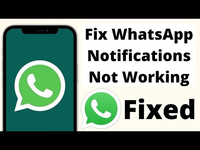 Fix” WhatsApp Notifications Not Working On iPhone WhatsApp Notifications Issue Fixed iOS 15.4.1