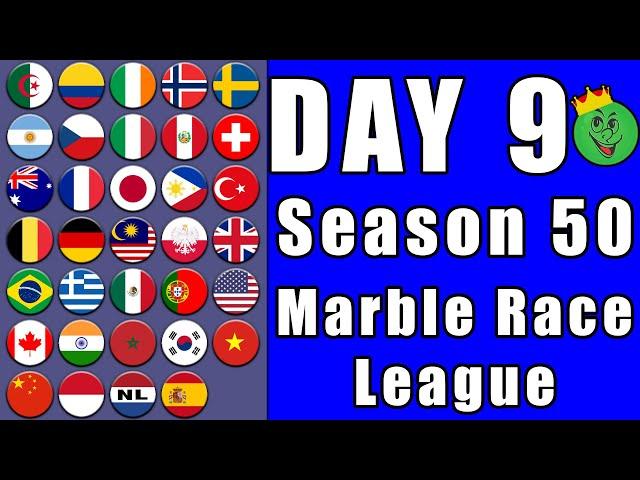 Marble Race League Season 50 Day 9 Marble Race in Algodoo / Marble Race King