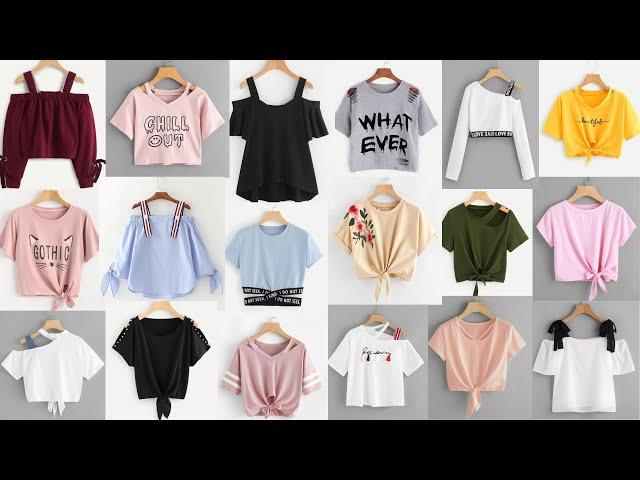 Most stylish casual crop t-shirt designs for girls | Beautiful and comfortable t-shirt collection