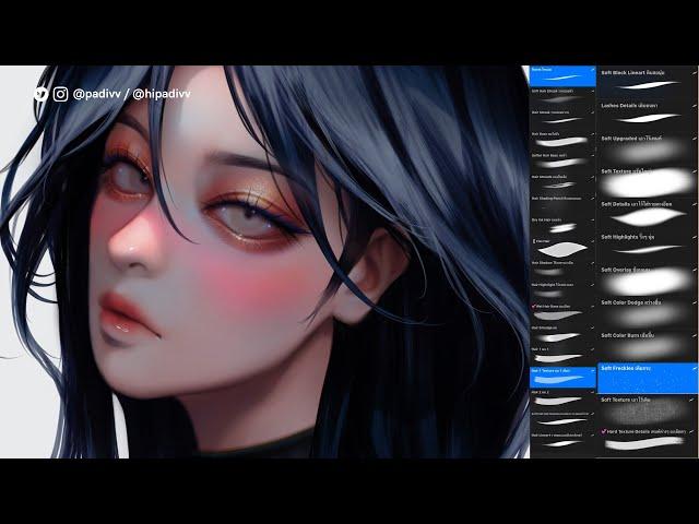 [Brush in Description] Draw with me with Soft Paint and All Hair Brushset for #Procreate