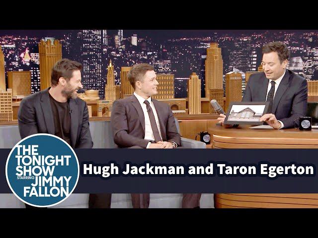 Hugh Jackman and Jimmy Try Pronouncing Taron Egerton's Hometown