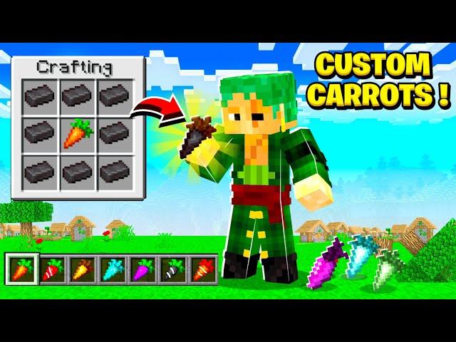 Minecraft, But You Can Craft SUPER Carrots!! 