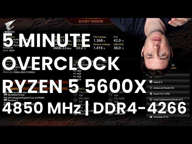 5 Minute Overclock: Ryzen 5 5600X to 4850 MHz