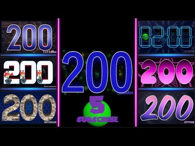 Countdown Numbers from 200 countdown timers with numbers from 200 to 1 or 0 Voice and sound effects