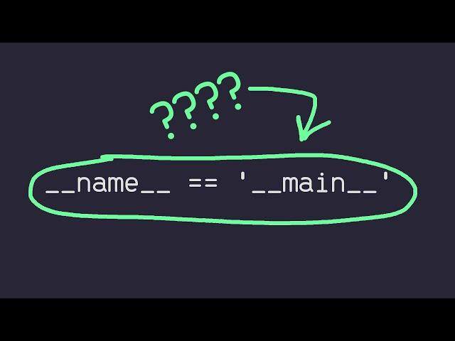 Add THIS To Your Python Scripts!  if __name__ == "__main__"