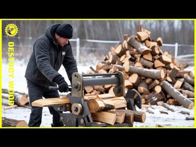 Fastest Automatic Firewood Processing Machine | World's Fastest Wood Cutting Chainsaw #39