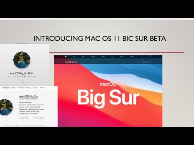 Mac Pro Big Sur upgrade with old mac PC