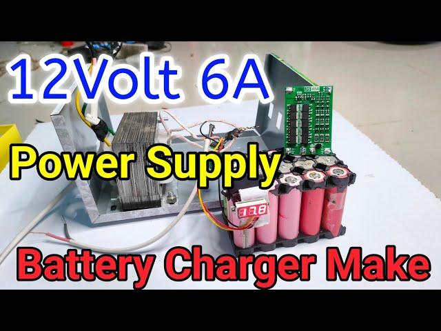 Home Made 12Volt 6AMP Power Full Battery Charger Make Easy Process