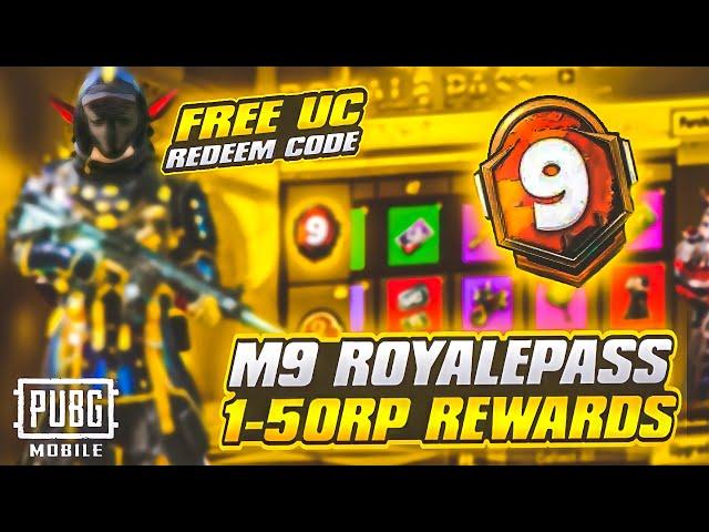 M9 Royal Pass Leaks | 1 To 50 Rp Rewards  | PUBGM