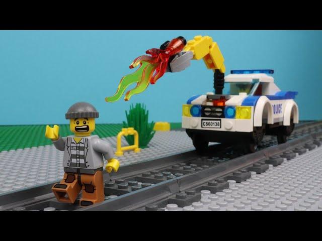 Lego Police Chase - Train Crash