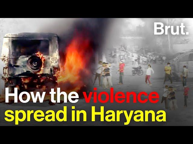 What caused the communal violence in Haryana?