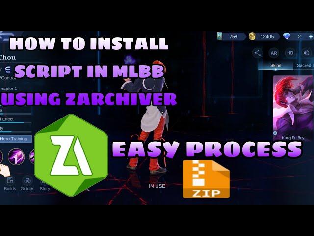 How to install Script in mlbb/Full process/ Using ZArchiver