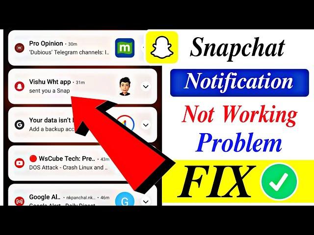 How to fix snapchat notifications not working || snapchat notification not working android