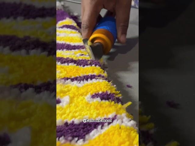 Tufting a Kobe rug from start to finish! #Tufting #rugtufting #kobebryant