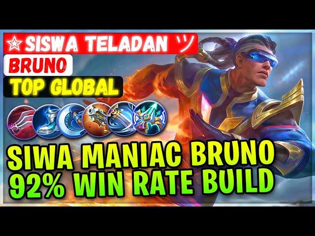 MANIAC!! SIWA 91% Win Rate Bruno [ Top Global Bruno ] SISWA TELADAN ツ - Mobile Legends Build