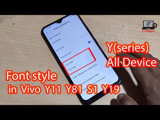 How to change font style in vivo y11 y81 s1 y19