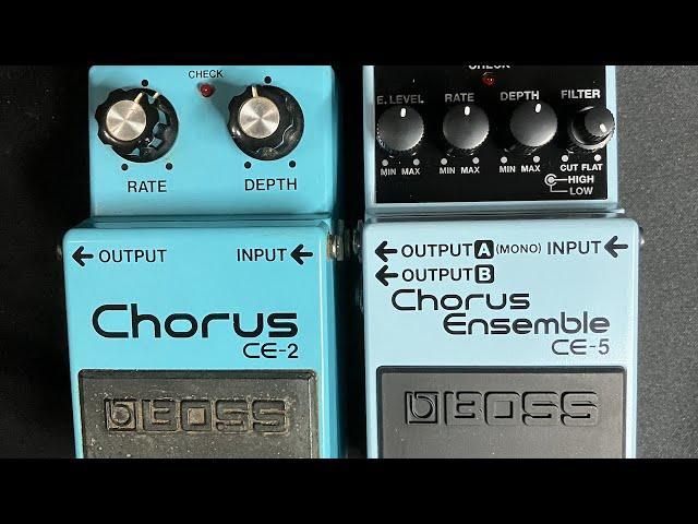 Chorus comparison (with delay) BOSS CE-2 vs BOSS CE-5