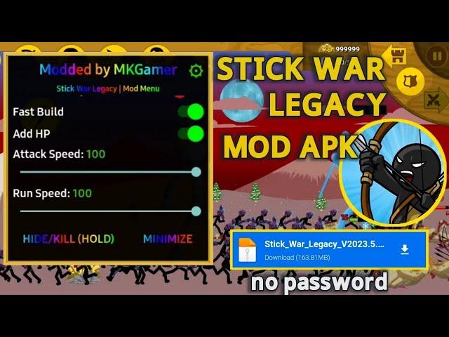 Update!! Stick War Legacy Mod Menu || Stick War Legacy Mod Apk || Mod Menu || MediaFire No password