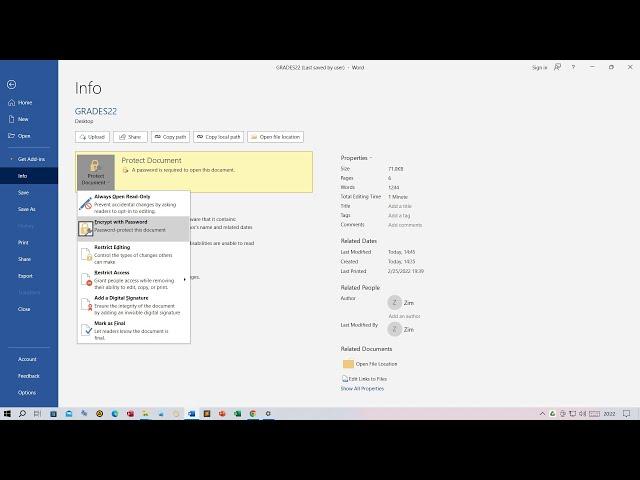 How to Password Protect Your Microsoft Word, Excel, PowerPoint Files | Zimist Coded #zimistcoded