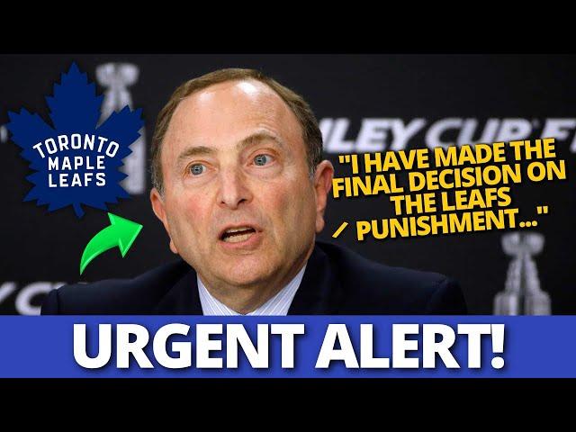 URGENT! NHL ANNOUNCES PUNISHMENT FOR THE LEAFS! LOOK AT THIS! MAPLE LEAFS NEWS