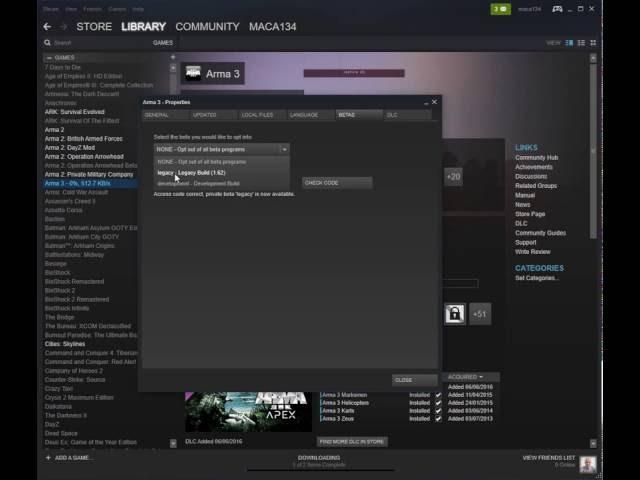 Arma legacy Steam