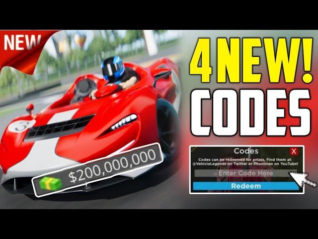 4 NEW WORKING CODES - VEHICLE LEGENDS CODE 2024 - VEHICLE LEGENDS CODE]