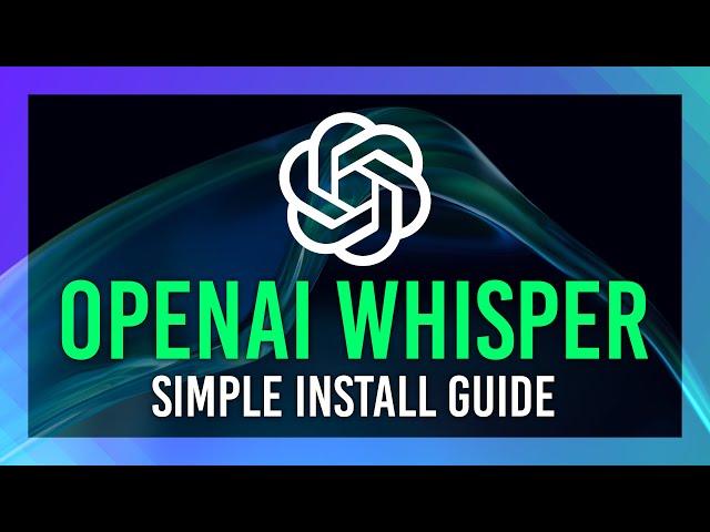 FREE & OFFLINE Audio to Text | Whisper: Install Guide | OpenAI Whisper | ASR