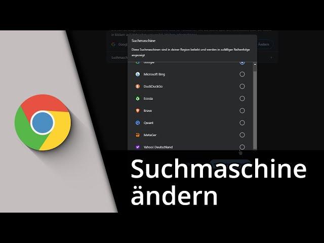 Chrome Suchmaschine ändern  Tutorial