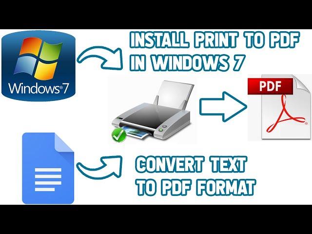 How to Install Print to PDF in Windows 7 and Convert Text to PDF Format