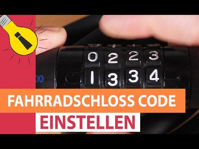 Fahrradschloss Code ändern - Das Fahrrad Zahlenschloss einstellen - So geht's