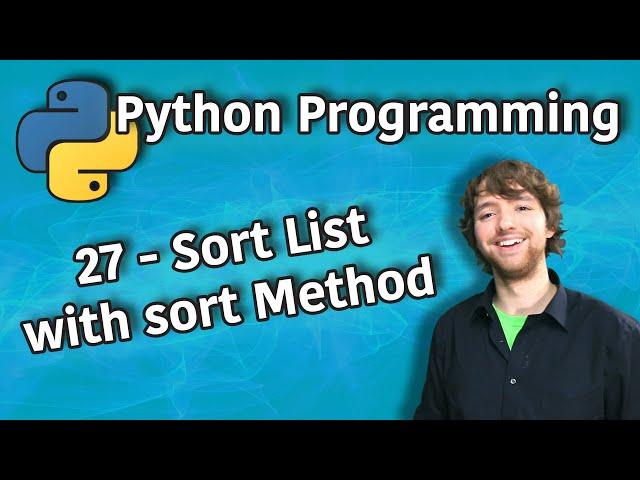 Python Programming 27 - Sort List with sort Method